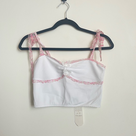 For Love & Lemons Hailey Rib Top Size Medium - Picture 6 of 10